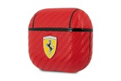 Mobiel - Covers & Cases - Ferrari On Track PU Carbon Case for AirPods 3 - Red - 3666339009649