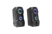 PC - Luidspreker - White Shark FLOW Loudspeaker - 2.0-channel - Zwart - FLOW