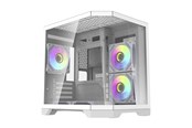 Case - Darkflash FT350 Computer Case + 5 aRGB Fans - Case - Wit - FT350 White