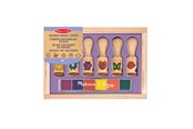 Hobby artikelen - Melissa & Doug Wooden Handle Stamps Happy Handle Stamp Set - 6074560