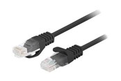 Netwerk - kabel - Lanberg patch cable - 1.5 m - black RAL 9004 - Zwart - 1m - PCU6-20CC-0150-BK
