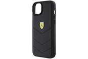 Mobiel - Covers & Cases - Ferrari Quilted Metal Logo Case for iPhone 15 Plus - Black - 3666339171049