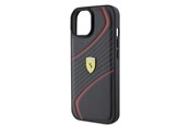 Mobiel - Covers & Cases - Ferrari Twist Metal Logo Case for iPhone 15 - Black - 3666339170998