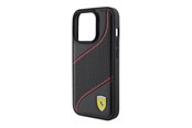 Mobiel - Covers & Cases - Ferrari Perforated Waves Metal Logo Case for iPhone 15 Pro - Black - 3666339182090