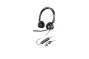 Headphones/Headsets - HP Poly Blackwire 3320 Stereo USB-C Headset +USB-C/A Adapter (8X219AA) - 8X219AA