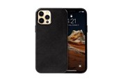 Mobiel - Covers & Cases - CRONG Essential Cover - iPhone 12 Pro Max Faux Leather Case (Black) - CRG-ESS-IP1267-BLK