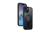 Mobiel - Covers & Cases - CRONG Hybrid Frost MAG Cover - iPhone 15 Plus MagSafe Case (Black) - CRG-HFM-IP1567-BLK