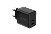 Mobiel - Adapters & Opladers - CRONG Ultra Compact GaN - 2x USB-C 35W PD 3.0 Wall Charger with PPS (Black) - CRG-GNCC35-BLK