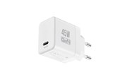 Mobiel - Adapters & Opladers - CRONG Ultra Compact GaN - USB-C 45W PD 3.0 Wall Charger with PPS (White) - CRGGN1C45WHI