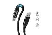 USB-kabel - CRONG Armor Link - 60W PD 3A USB-A to USB-C Cable 150cm (Black) - CRG-AL15USAC-BLK