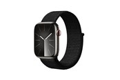 Smartwatch - Accessoires - CRONG Nylon Reflex - Sport Band for Apple Watch 44/45/46/49 mm (Black) - CRG-44RFB-BLK