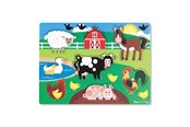 Puzzels - Melissa & Doug Wooden Peg Puzzle Farm Animals - 6075163