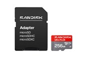 Geheugenkaart - SANDISK Ultra PLUS microSD/SD - 200MB/s - 256GB - SDSQUBQ-256G-GN6MA