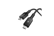USB-kabel - Spigen Essential USB C to USB C 240W Fabric Cable - black EB24015CC - ACA10423