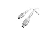 USB-kabel - Spigen Essential USB C to USB C 100W Fabric Cable - white EB10010CCA - ACA11102