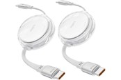USB-kabel - iOttie 100W Retractable USB-C Cable 2 Pack - white - IOTACC610