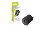 Mobiel - Adapters & Opladers - Mobile Origin 30W Charger Plug PW33 - 2x USB-C - black - MO-PW33-BLK