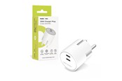 Mobiel - Adapters & Opladers - Mobile Origin 30W Charger Plug PW33 - 2x USB-C - white - MO-PW33-WHT