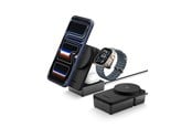 Mobiel - Adapters & Opladers - Spigen Essential MagSafe 3-in-1 Wireless Charger EF323MQ black - ACH10398