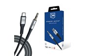 Audiokabel - 3mk AUX minijack 3.5 mm / USB-C cable - silver - 5903108528788