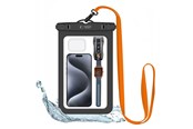 Mobiel - Overige accessoires - Tech-Protect Waterproof Case UWC9 Waterproof for Devices up to 8.9" - Black & Orange - 5906203691609