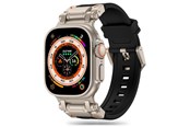 Smartwatch - Accessoires - Tech-Protect Delta Pro Strap for Apple Watch 4 / 5 / 6 / 7 / 8 / 9 / SE / Ultra 1 / 2 (42 / 44 / 45 / 49 mm) - Black and Titanium - 5906302307821