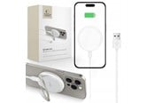 Mobiel - Adapters & Opladers - Tech-Protect  QI15W-A33 Inductive Charger with MagSafe and Stand with USB-A / USB-C Cable - White - 5906302308330