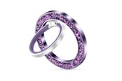 Mobiel - Overige accessoires - Tech-Protect MMR200 magnetic handle / ring with MagSafe - purple with crystals - 5906302308439