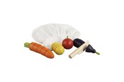 Houten speelgoed - Primi Passi - Wooden Cutting Vegetable Set with Chef's Hat - PP1006