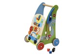 Speelgoed voor baby's - Primi Passi - Wooden Walker with Activity Garage - PP1048