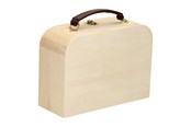 Kinderkamer - Playwood Wooden Case with Leather Handle Pine - SL048AB