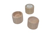Houten speelgoed - Playwood Wooden Tealight Holder Round Standing - SL204BRU