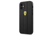 Mobiel - Covers & Cases - Ferrari On Track PU Carbon Case for iPhone 12 mini - Black - 3700740479742