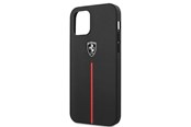 Mobiel - Covers & Cases - Ferrari Off Track Leather Nylon Stripe Case for iPhone 12 Pro Max - Black - 3700740479377