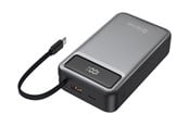 Powerbank - DENVER PQCA-20650 - Fast charge Powerbank 20000mAh With PD65W USB-C cable built-in - 20000 Ah - PQCA-20650