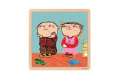 Puzzels - Barbo Toys Puzzle 16 Pcs Wooden Puzzle Friends Hout - 7835