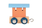 Houten speelgoed - Small Foot - Wooden Letter Train Polar - Wagon Salmon Pink Blue - 12 pieces - 12567-display12