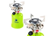 Kamperen & Outdoor - Meva  Stove for Punctured Gas Cartridges FOCUS piezo Igniter 1.4kW - 8022684000123