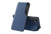 Mobiel - Covers & Cases - Hurtel Eco Leather View Case Cover for Samsung Galaxy A24 4G with Flip Stand Blue - 9145576275726