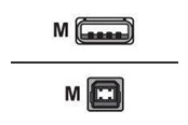USB-kabel - Intermec - USB cable - USB to USB Type B - 2 m - 321-576-004