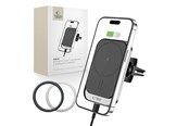 Mobiel - Adapters & Opladers - Tech-Protect CW19 Car Magnetic MagSafe Holder with 15W Inductive Charger for Ventilation Grille - Black - 6216990211096
