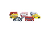 Houten speelgoed - Colorations - Wooden Toy Trucks - 10-piece - TRUCKS