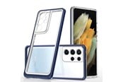 Mobiel - Covers & Cases - Hurtel Clear 3in1 Case for Samsung Galaxy S23 Ultra Silicone Cover with Frame Blue - 9145576272725