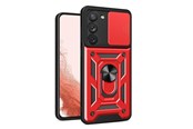 Mobiel - Covers & Cases - Hurtel Hybrid Armor Camshield Case for Samsung Galaxy S23+ Armored Cover with Camera Cover Red - 9145576273074