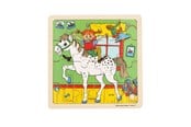 Puzzels - Astrid Lindgren Puzzle 16 Pcs Pippi Longstocking - Square Horse Hout - 8633