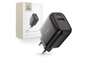 Mobiel - Adapters & Opladers - Tech-Protect C20W USB-C PD 20W / USB-A QC 3.0 Mains Charger - Black - 9589046924286