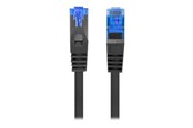 Netwerk - kabel - Lanberg patch cable - 25 cm - black RAL 9004 - Zwart - 0.25m - PCF6A-10CC-0025-BK