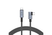 USB-kabel - Tech-Protect UltraBoost Max L USB-C 4.0 (Straight) / USB-C 4.0 (Angled) PD 240W 8K 40Gbps 1.5m Cable - Grey - 5906302309252