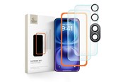 Mobiel - Beschermend glas - Tech-Protect Supreme Set Tempered Glass for iPhone 16 - Clear (3 pcs) - 5906302310906
