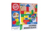 Bouw-/constructiekits - Heros Blocks Coloured wooden blocks 50pcs compact - HE0002